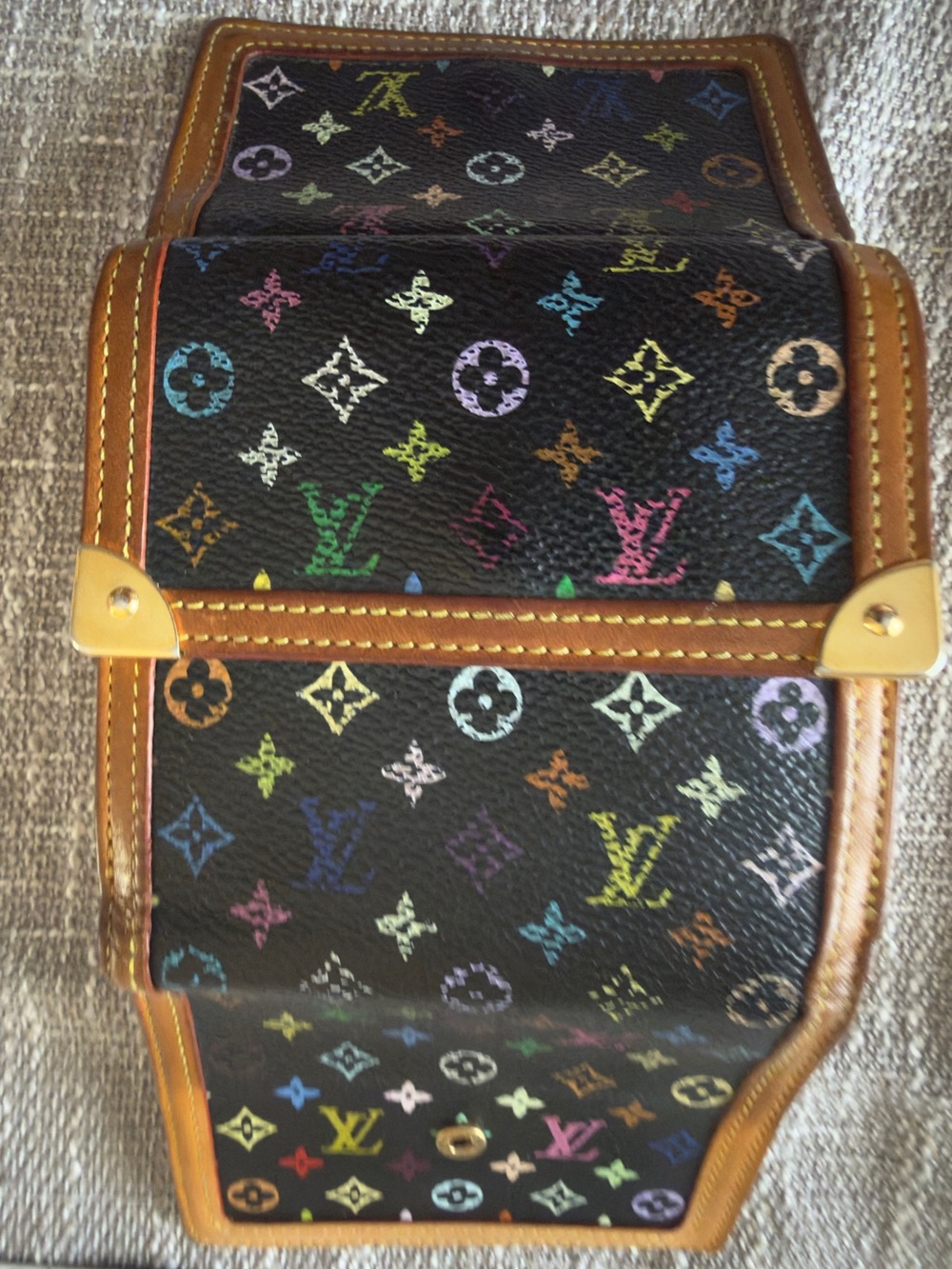 Louis Vuitton Black Multicolor Monogram Compact Wallet - Picture 4 of 16